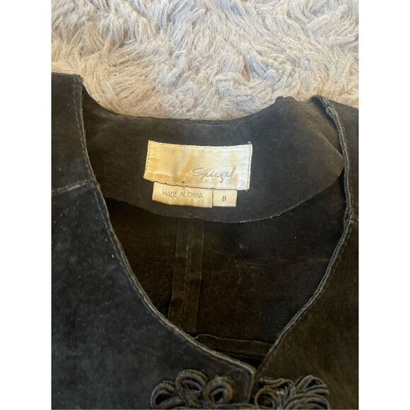 Vintage speigel women’s leather laser cut flare sleeve crop jacket 8 - Picture 6 of 6